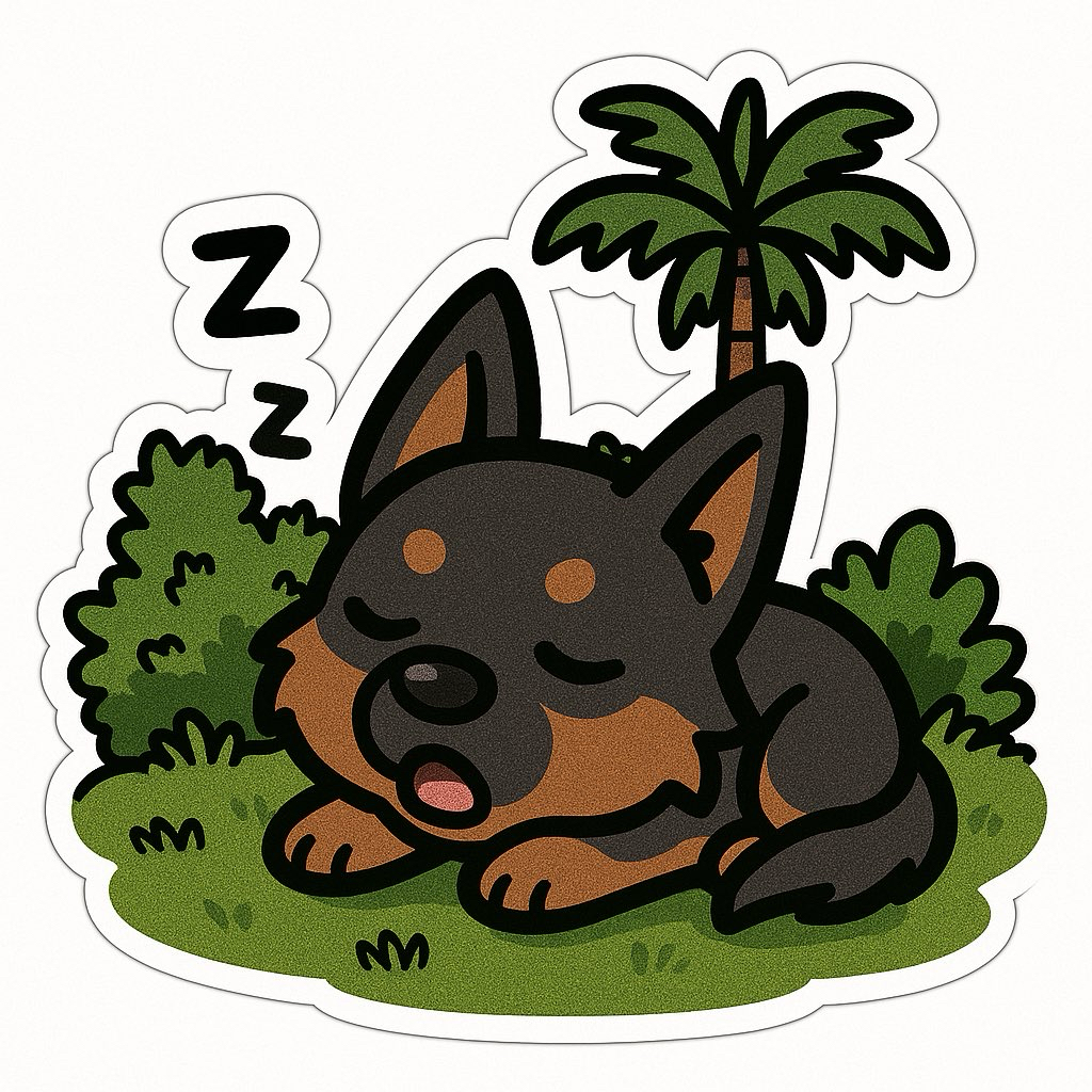 Die-cut dog sticker